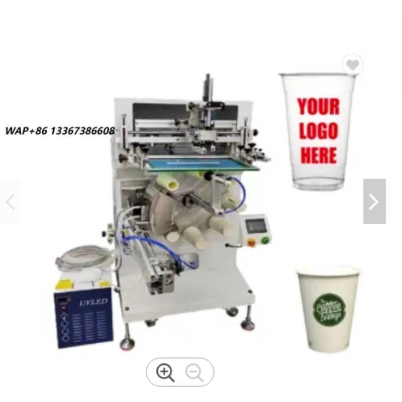 Coffee Tea Paper Cups - Semi-automatische zeefdrukmachine met 8 stations &