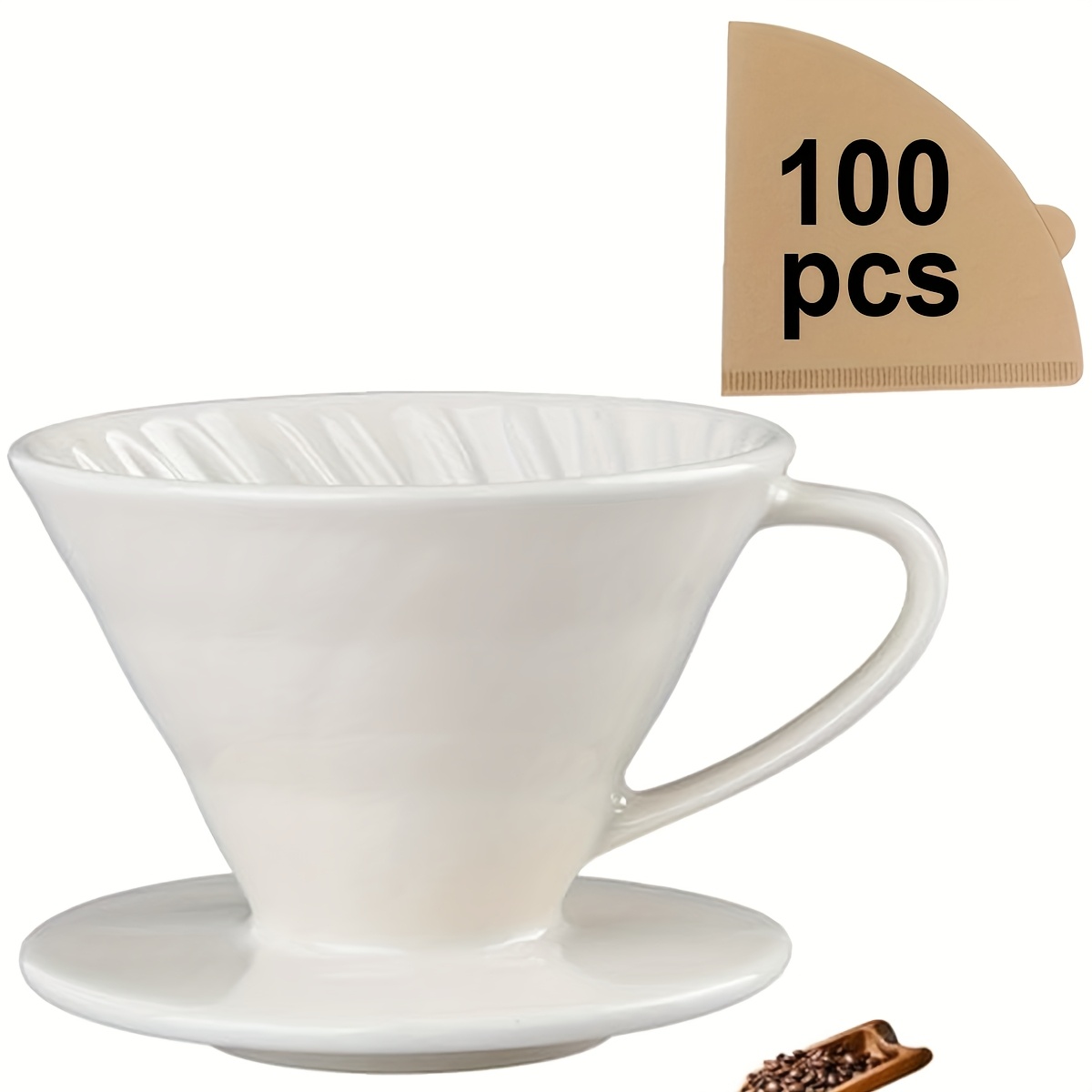 Coffee Tea Paper Cups - Giet over koffiezetapparaat, keramische koffiefilterdruppelaar met