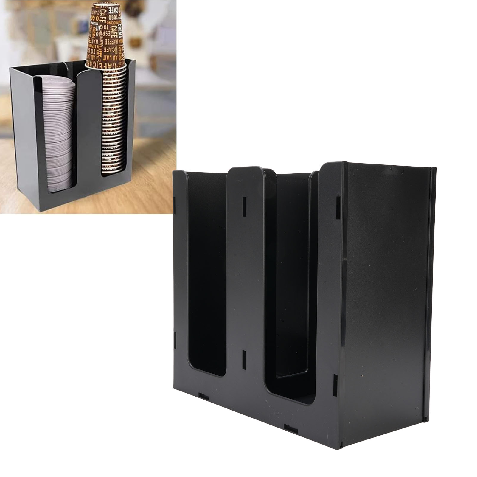 Coffee Tea Paper Cups - Papieren bekerdispenser Acryl koffiekopje opbergorganisator houder
