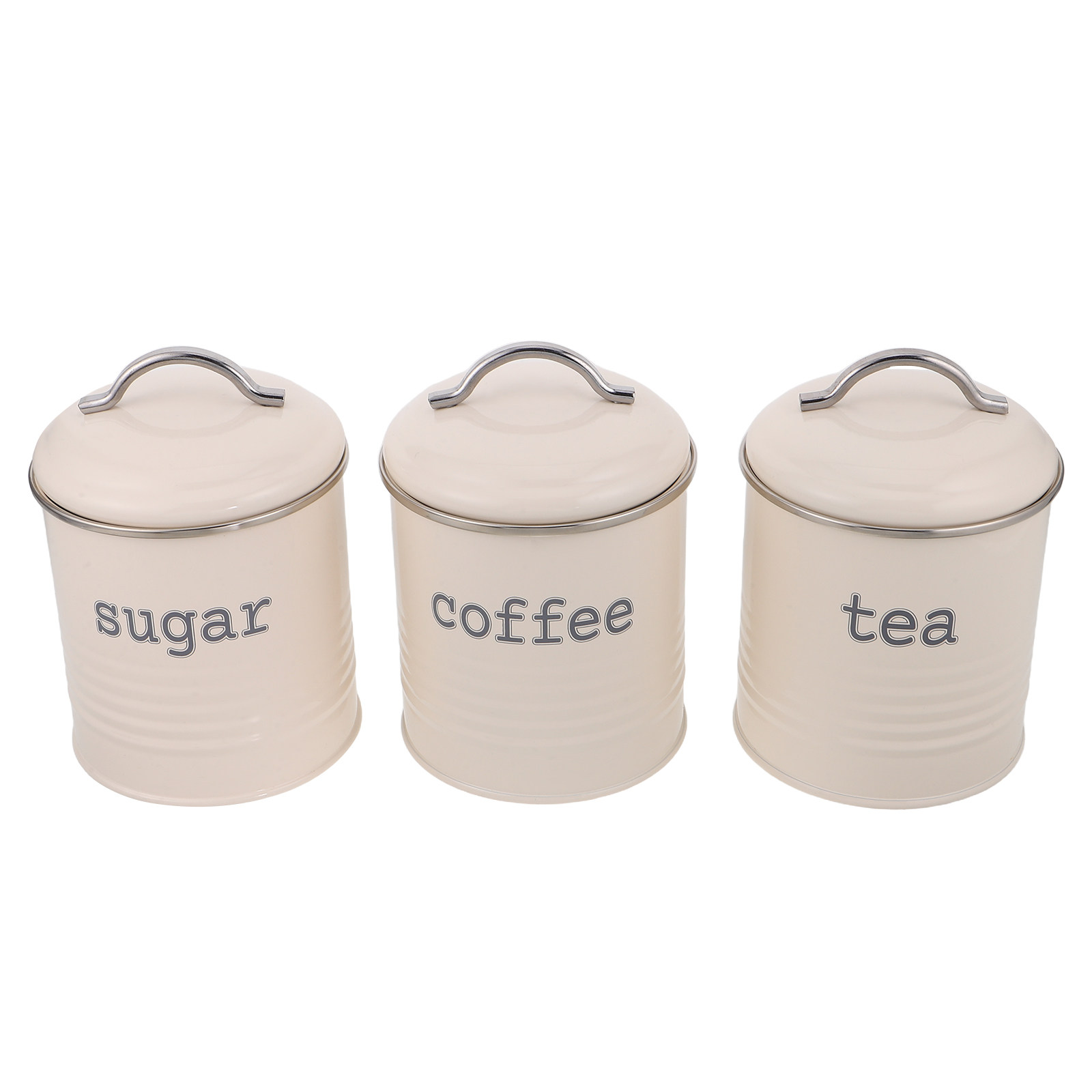 Coffee Tea Beans - 3-delige verzegelde koffiebonencontainerset, luchtdichte thee- en