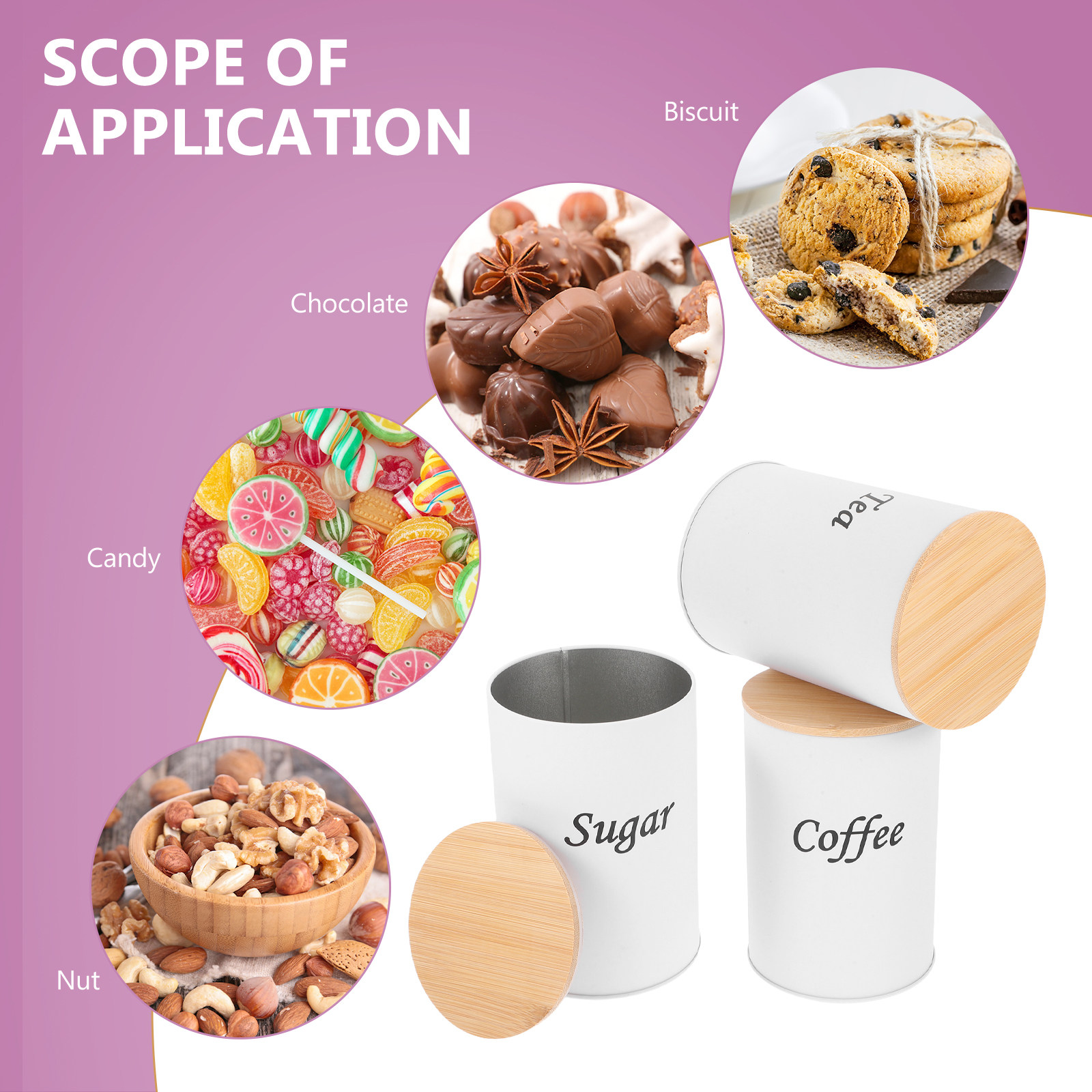 3 stuks luchtdichte ronde voor - Coffee Tea Beans recensie en prijs