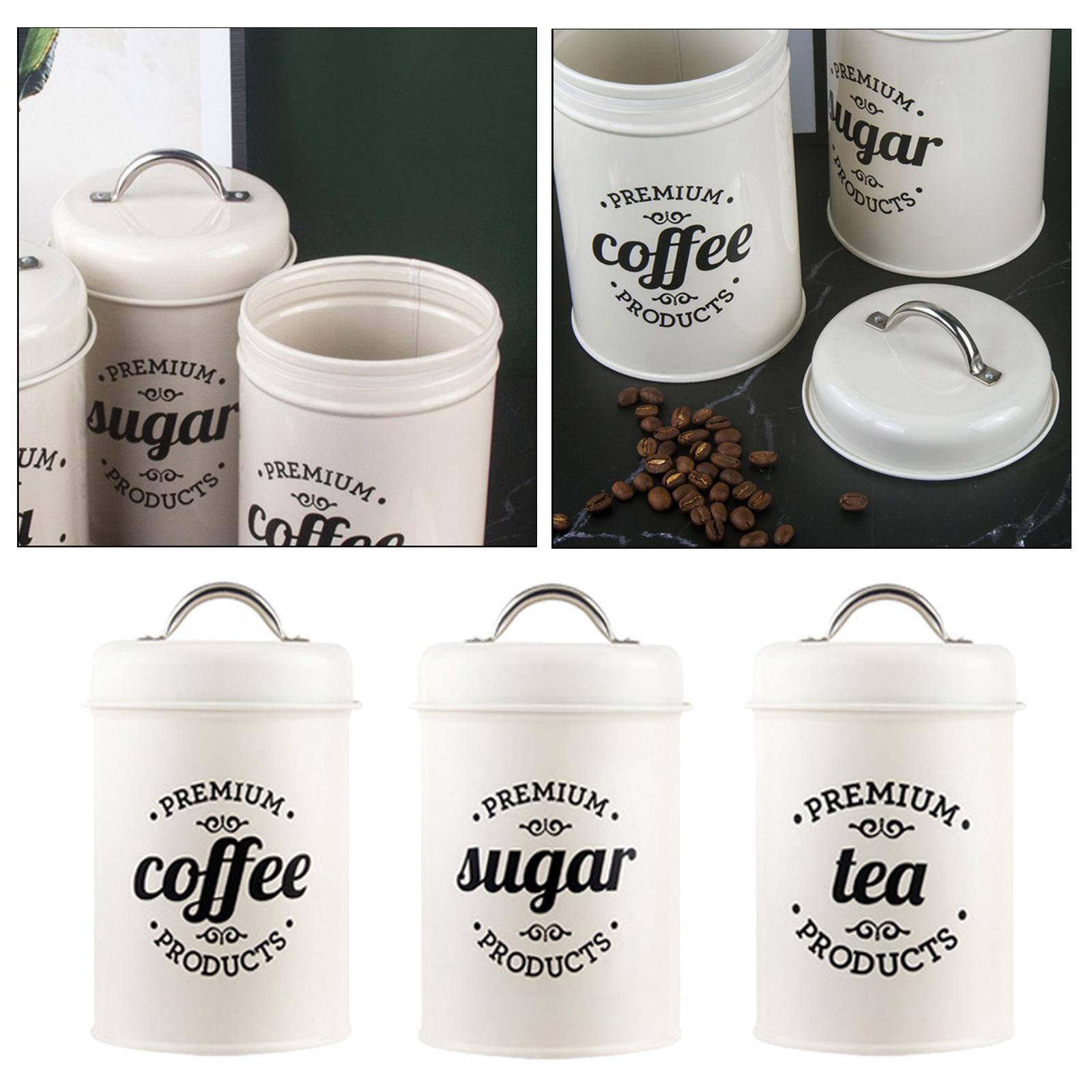Metalen voorraadbusjes voor ke - Coffee Tea And Sugar Canister Set recensie en prijs