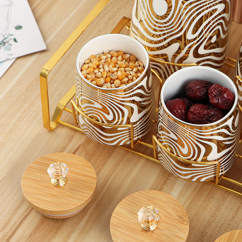 Set van 7-kleuren geglazuurde  - Coffee Tea And Sugar Canister Set recensie en prijs