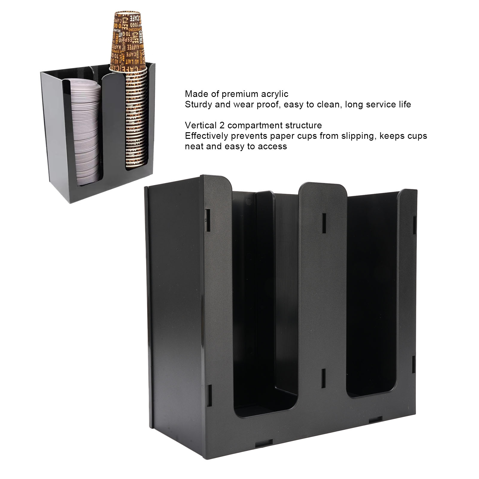 Papieren bekerdispenser Acryl  - Coffee Tea Paper Cups recensie en prijs